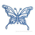 Fashion embroidered patches, made of polyester thread and viscose, butterfly pattern